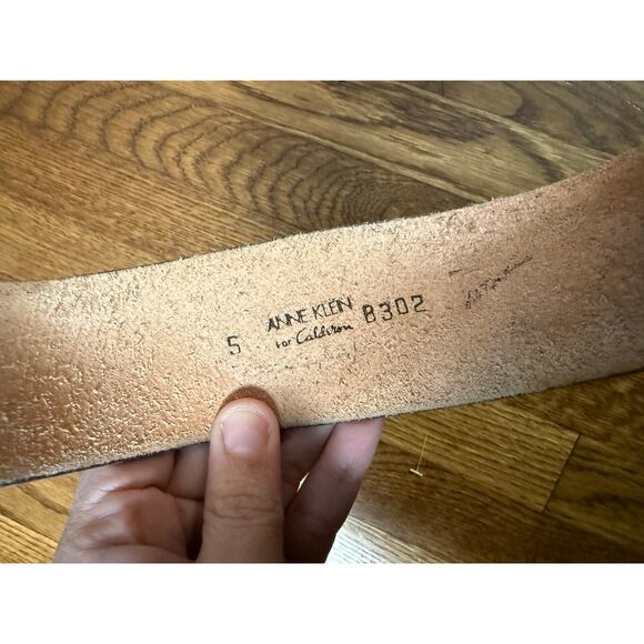 Anne Klein for Calderon Vintage 80\'s Leather Belt Size Small